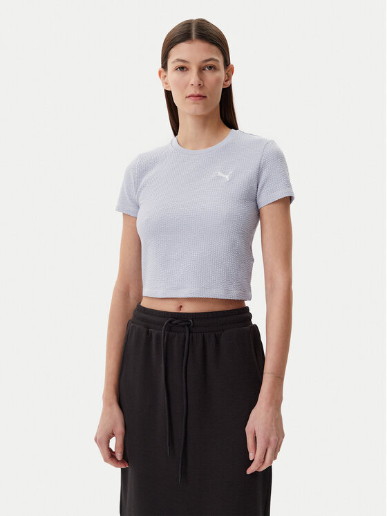 Puma Puma Tricou Dare To 629806 Albastru celest Slim Fit