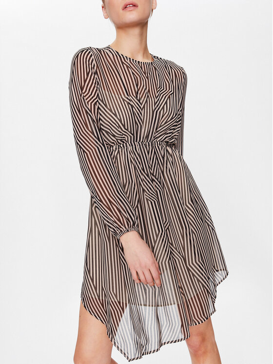 Sisley Sisley Každodenní šaty 4W7XLV036 Béžová Regular Fit