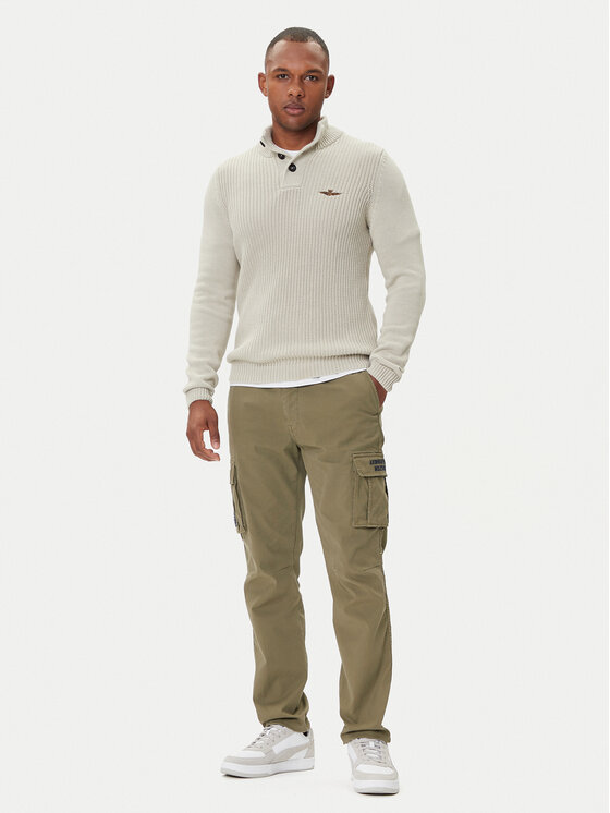 Aeronautica Militare Aeronautica Militare Džemper 252MA1572UL00409 Bež Slim Fit