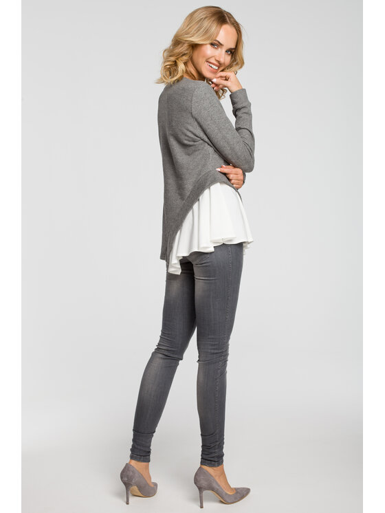 Made of Emotion Made of Emotion Blusa M333 Grigio Custom Fit