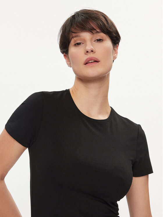 Pieces Pieces T-shirt Irene 17082526 Crna Slim Fit
