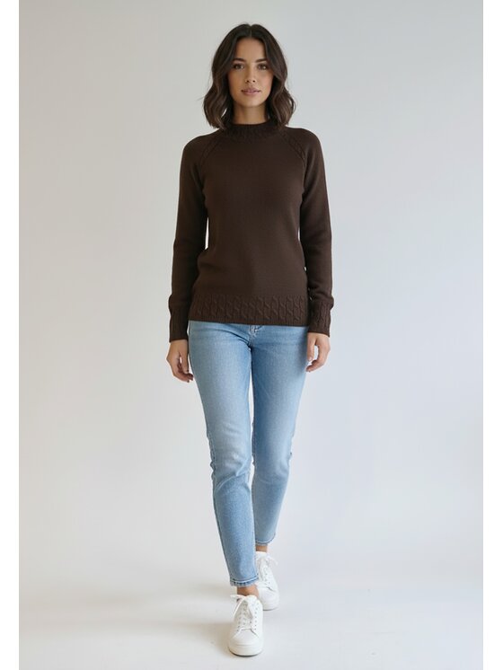 FIGL FIGL Πουλόβερ M1269 Καφέ Regular Fit