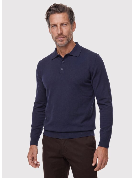 Pako Lorente Pako Lorente Sweter P26WF-2X-005 Granatowy Regular Fit