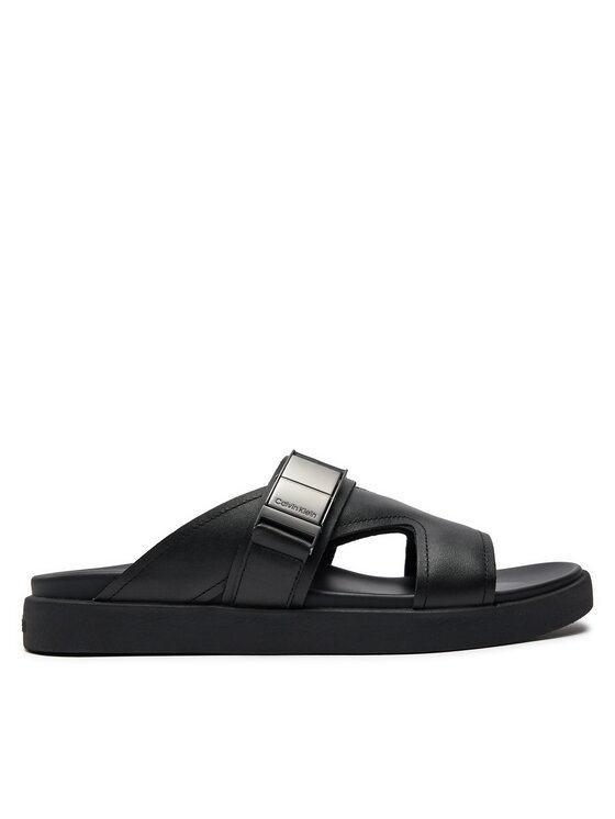 Calvin Klein Calvin Klein Šľapky 3 Strap W/ Iconic Plaque HM0HM01382 Čierna