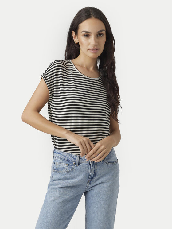 Vero Moda Vero Moda Tričko Ava 10284469 Čierna Regular Fit