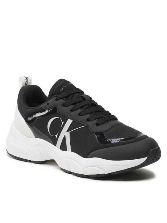 Sneakers Calvin Klein Jeans Retro Tennis Over Mesh Wn YW0YW00946 Negru