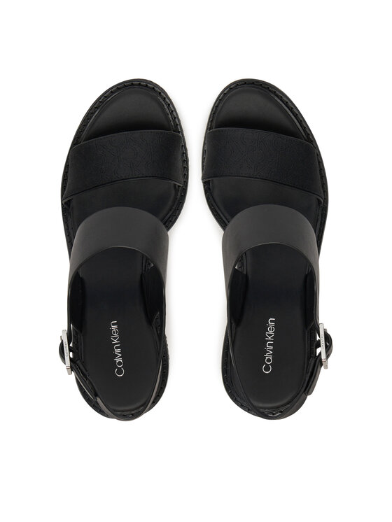 Calvin Klein Calvin Klein Espadrile Wedge Sandal 70 - Jacq HW0HW02386 Negru