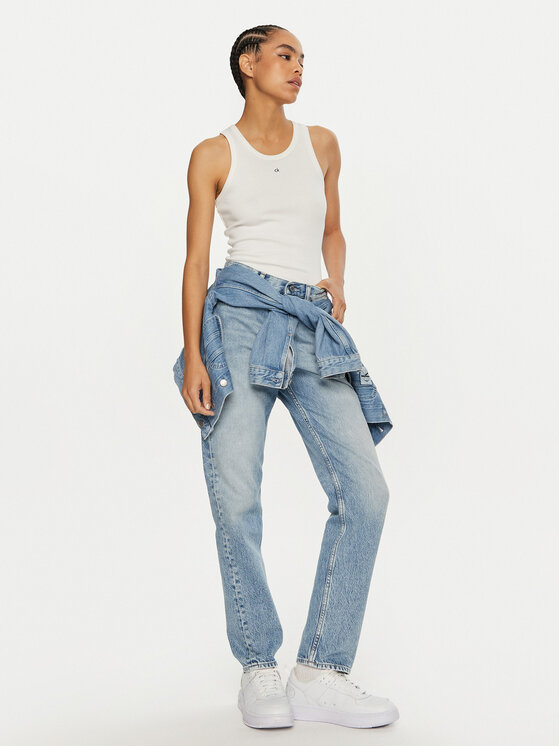 Calvin Klein Calvin Klein Top Graphic K20K208065 Alb Slim Fit