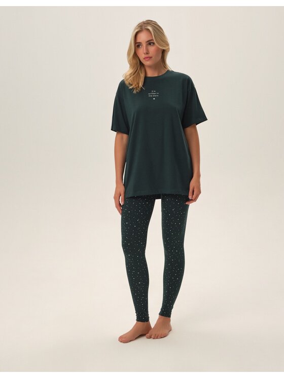 Henderson Henderson Piżama 41889 Zielony Regular Fit