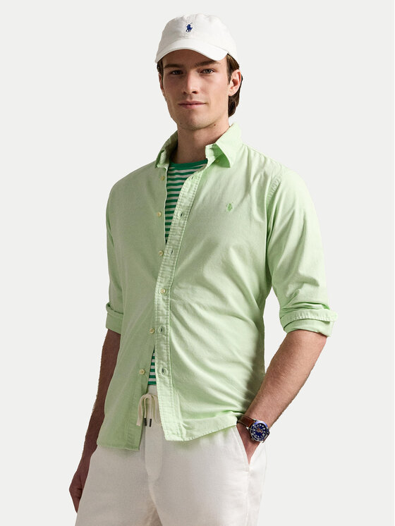 Męska Koszula Polo Ralph Lauren, Rozmiar L, Zielona, 710968913006