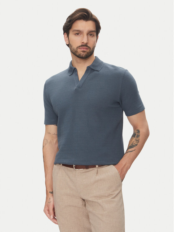 Marc O'Polo Marc O'Polo Polo 524 3021 53176 Niebieski Regular Fit