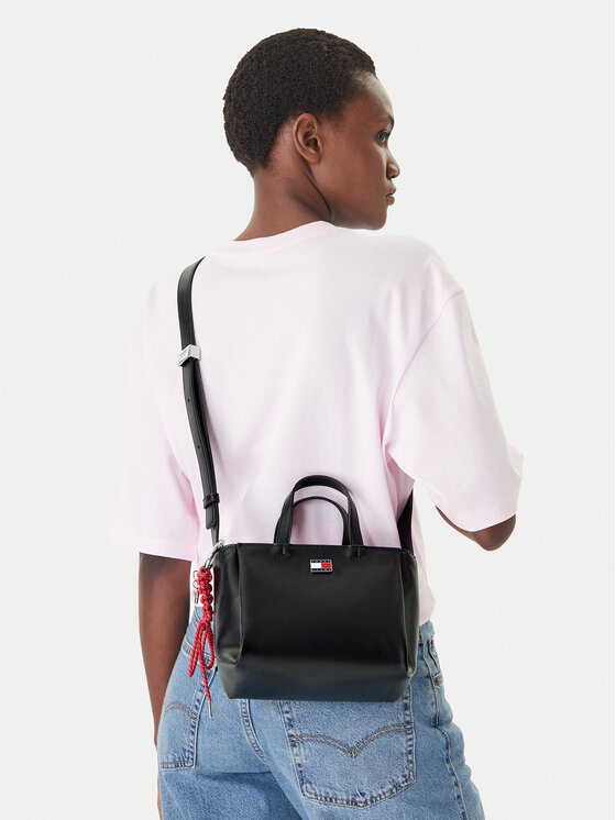 Tommy Jeans Tommy Jeans Ročna torba Tjw City Charm Mini Tote AW0AW18580 Črna