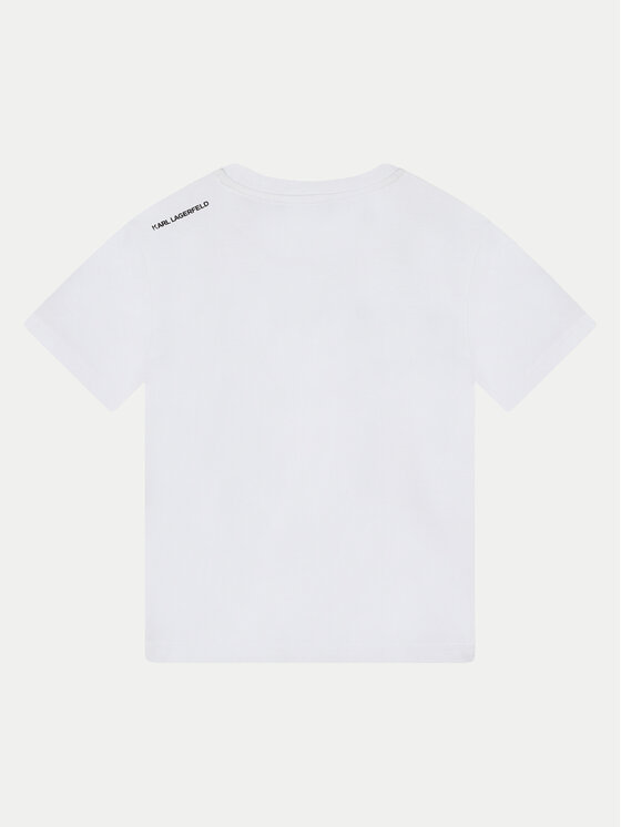 Karl Lagerfeld Kids Karl Lagerfeld Kids Tricou Z30254 D Alb Regular Fit