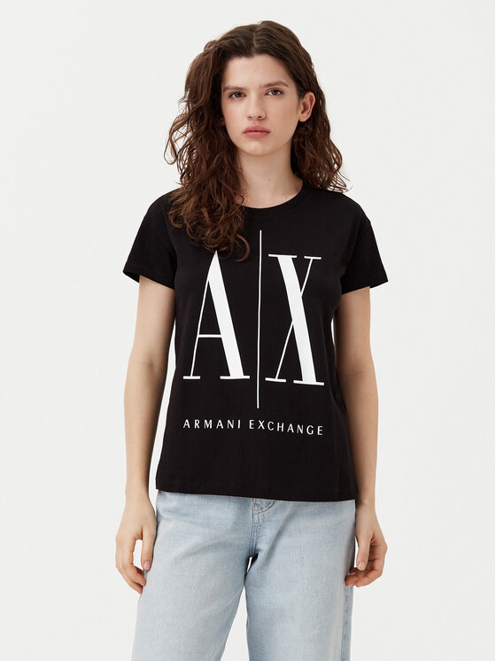 Armani Exchange T-shirt 8NYTCX YJG3Z 1200 Nero Regular Fit