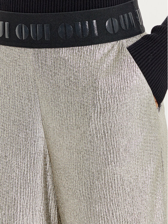 OUI OUI Spodnie materiałowe 88770 Złoty Regular Fit