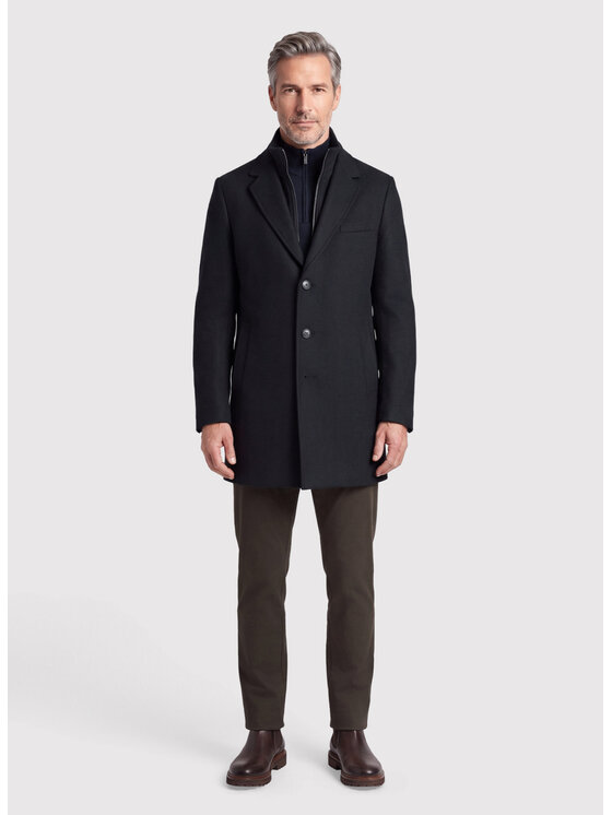 Pako Lorente Pako Lorente Płaszcz zimowy P26WF-7X-017 Czarny Straight Fit