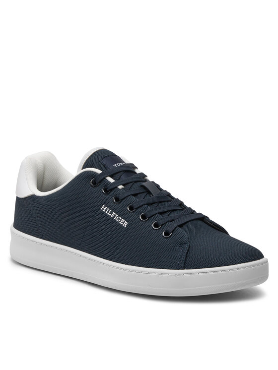 Tommy Hilfiger Tommy Hilfiger Sneakersy Court Cupsole Pique Textile FM0FM04967 Tmavomodrá