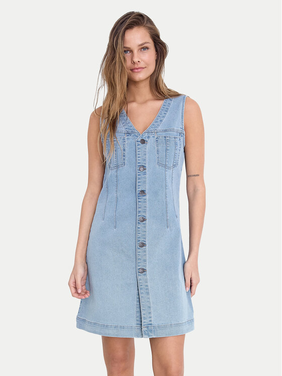 Noisy May Noisy May Džinsinė suknelė Rikka 27033695 Mėlyna Slim Fit