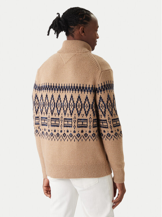 Tommy Hilfiger Tommy Hilfiger Гольф Fairisle MW0MW40843 Бежевий Regular Fit