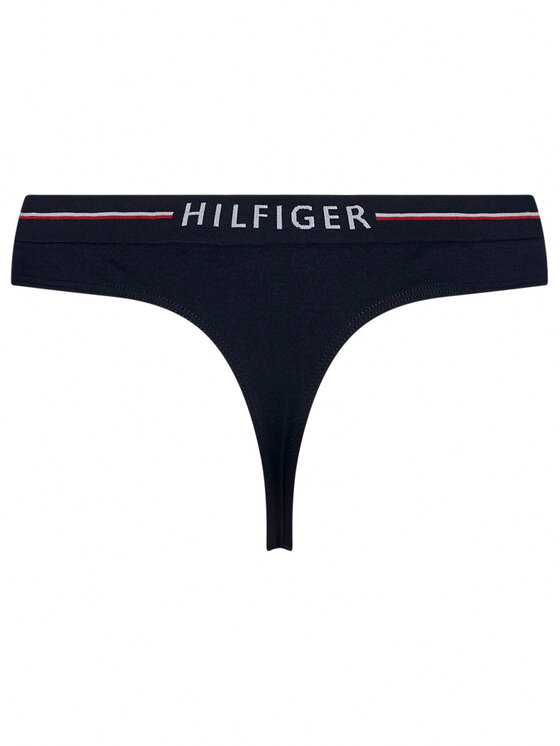 Tommy Hilfiger Tommy Hilfiger Stringi Logo UW0UW02484 Granatowy