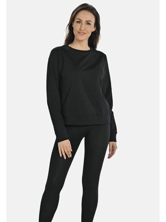 Teyli Teyli Bluzka 643 Czarny Classic Fit