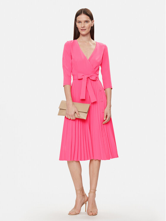 Nissa Nissa Коктейльна сукня RZ14832 Рожевий Regular Fit