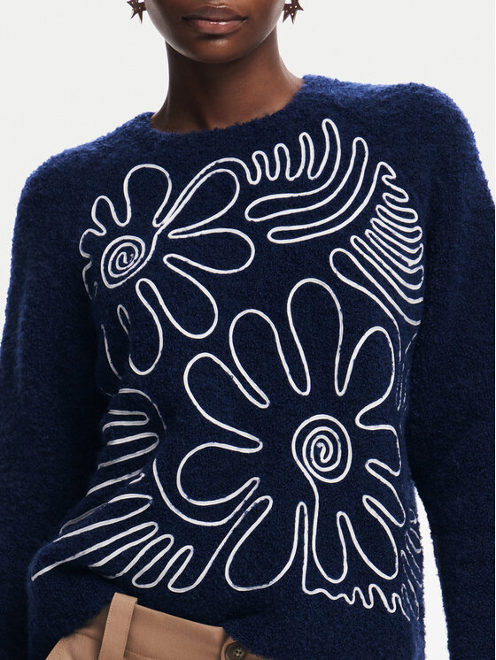 Desigual Desigual Sweater Cambridge 24WWJF68 Sötétkék Regular Fit
