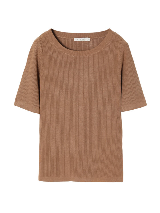 TATUUM TATUUM Sweter SALMIKO Beżowy Fitted Fit