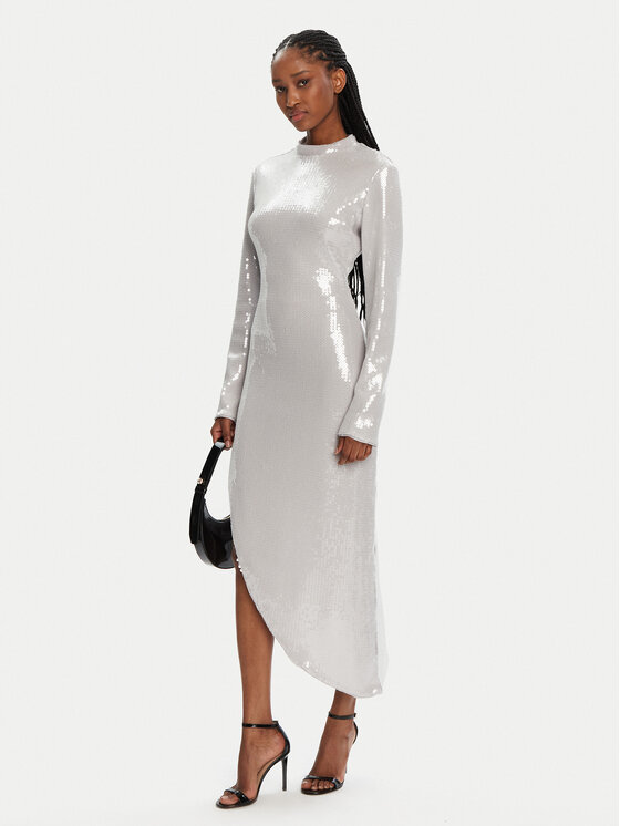 ROTATE ROTATE Rochie cocktail 113568 Argintiu Regular Fit
