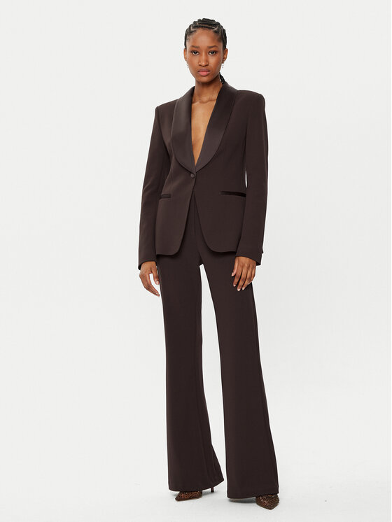 Imperial Imperial Штани з тканини P5E7IAW Коричневий Flare Fit