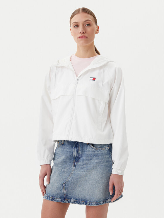 Tommy Jeans Tommy Jeans Větrovka Essential DW0DW20672 Bílá Relaxed Fit