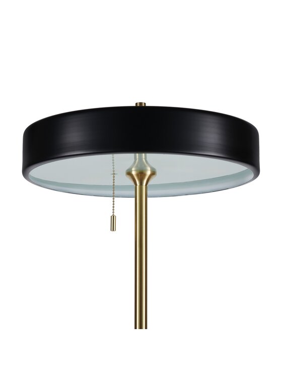 MIAhome MIAhome Lampa podłogowa Artis czarno-złota 162 cm Czarny