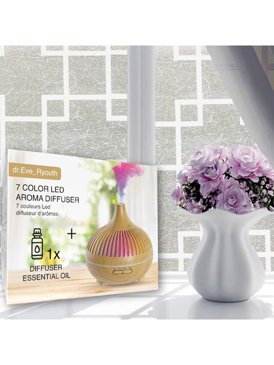 dr. Eve Ryouth dr. Eve Ryouth Dyfuzor 7-kolorowy dyfuzor zapachowy LED – wtyczka UK/EU Kolorowy