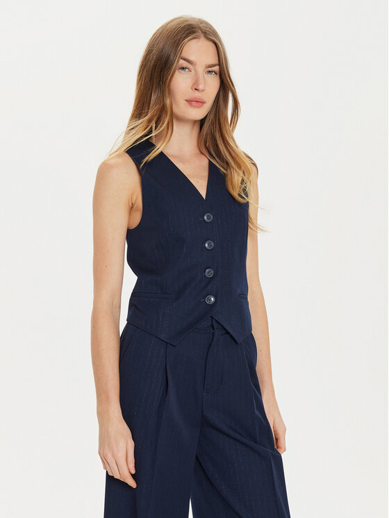 TWINSET TWINSET Елек 242TP2158 Тъмносин Slim Fit