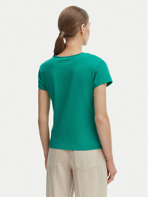 Tommy Hilfiger Tommy Hilfiger T-shirt WW0WW48710 Zelena Slim Fit