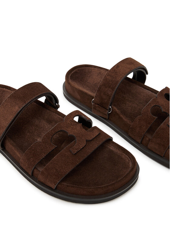 Tory Burch Tory Burch Natikači Ines Sport Slide 163481 Rjava