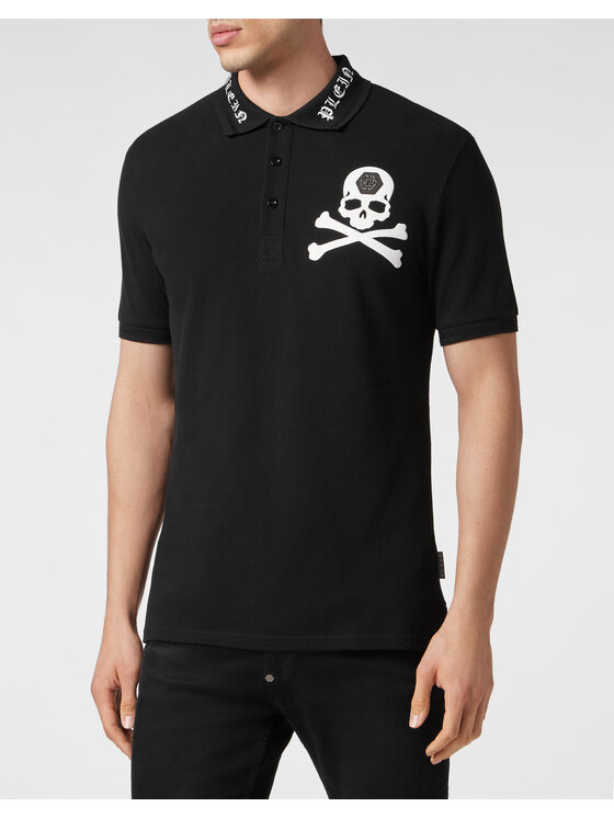PHILIPP PLEIN PHILIPP PLEIN Polo 231 Czarny Slim Fit