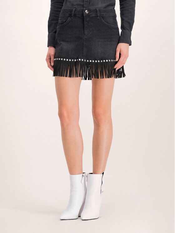 Liu Jo Liu Jo Džínsová sukňa Gonna Mini Mary U69067 D4373 Čierna Slim Fit