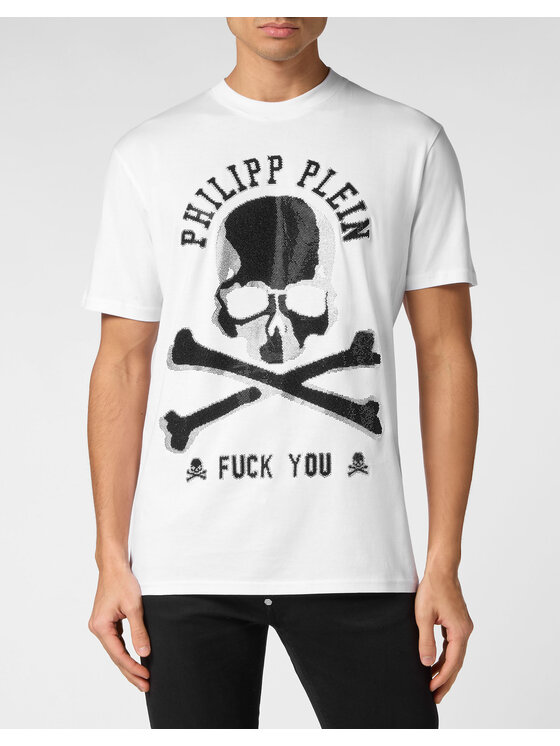 PHILIPP PLEIN PHILIPP PLEIN T-Shirt 14941 Biały Regular Fit