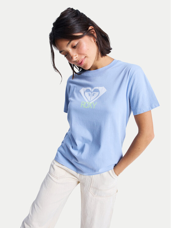 Roxy Roxy Majica Ocean Road Art ERJZT06015 Svetlo modra Regular Fit