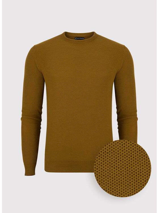 Pako Lorente Pako Lorente Sweter P23WF-2X-013 Khaki Classic Fit