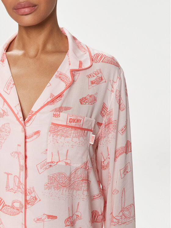 DKNY DKNY Piżama YI90003 Różowy Regular Fit