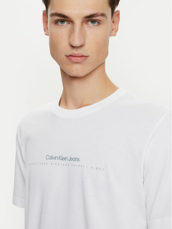 Calvin Klein Jeans Calvin Klein Jeans T-shirt Minimal Logo J30J327075 Bijela Regular Fit