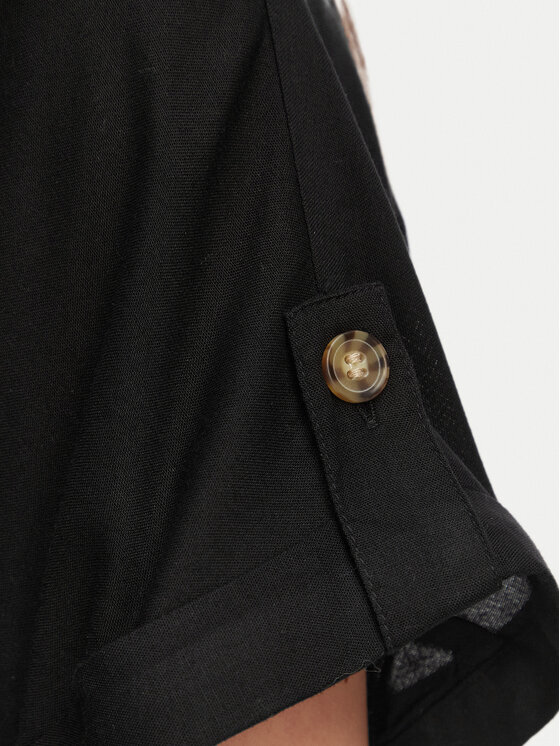 Vero Moda Vero Moda Marškiniai Bumpy 10310139 Juoda Regular Fit