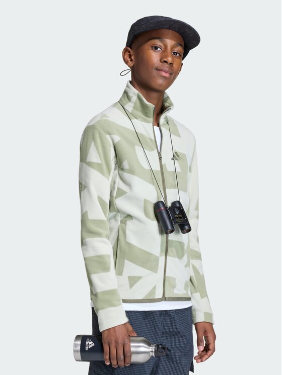 adidas adidas Polar Terrex Kids Multi Printed Full-Zip Zielony Regular Fit