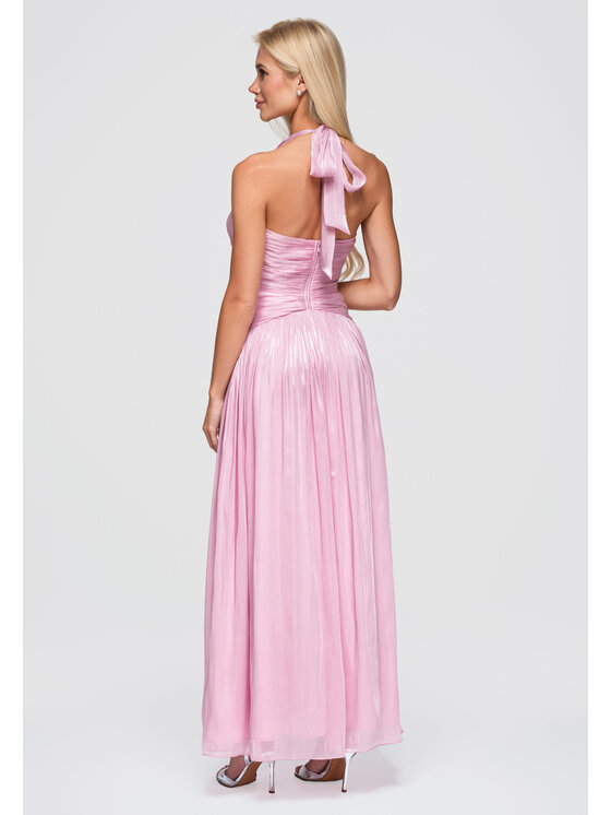 Ombre Ombre Sukienka wieczorowa LA-OM-DLR414 Różowy Regular Fit