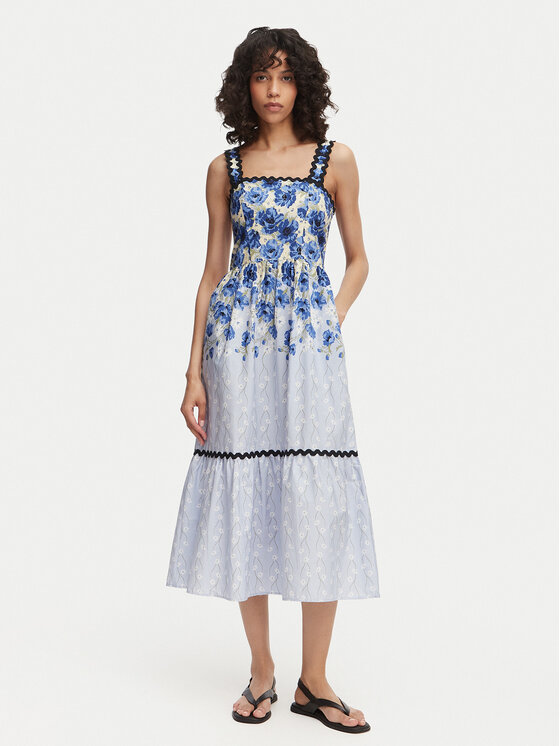 French Connection Rochie de vară Ivy Cambria 719T7 Albastru deschis Regular Fit
