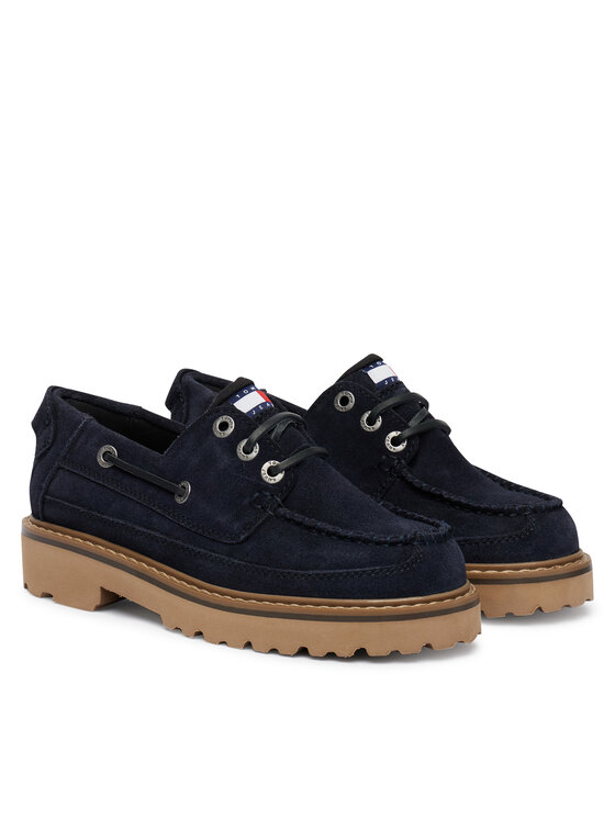 Tommy Jeans Tommy Jeans Polobotky Tjw Archive '01 Low Boat Shoe EN0EN03157 Tmavomodrá