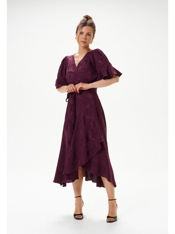 Mirons Mirons Sukienka wieczorowa soft Bordowy Feminine Fit