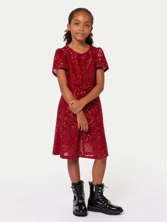 Sukienka elegancka MICHAEL KORS KIDS, Rozmiar 14Y, Czerwona, R30168 D